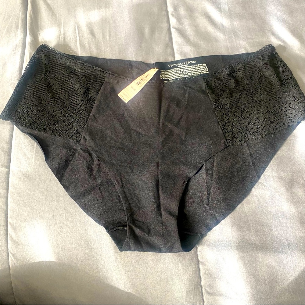 NWT Victoria Secret  Black Hiphugger/Hipster Panty - size XL